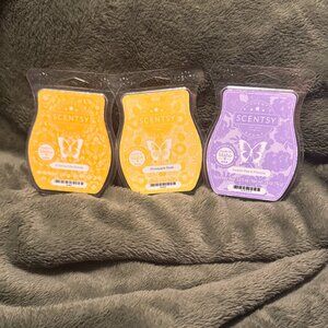 Scentsy Wax Bars Lot of 3 Chamomile Petals, Pineapple Rose, Sweet Pea & Freesia